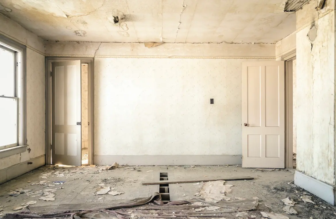 Waste disposal crew managing a cleanout project in National Park